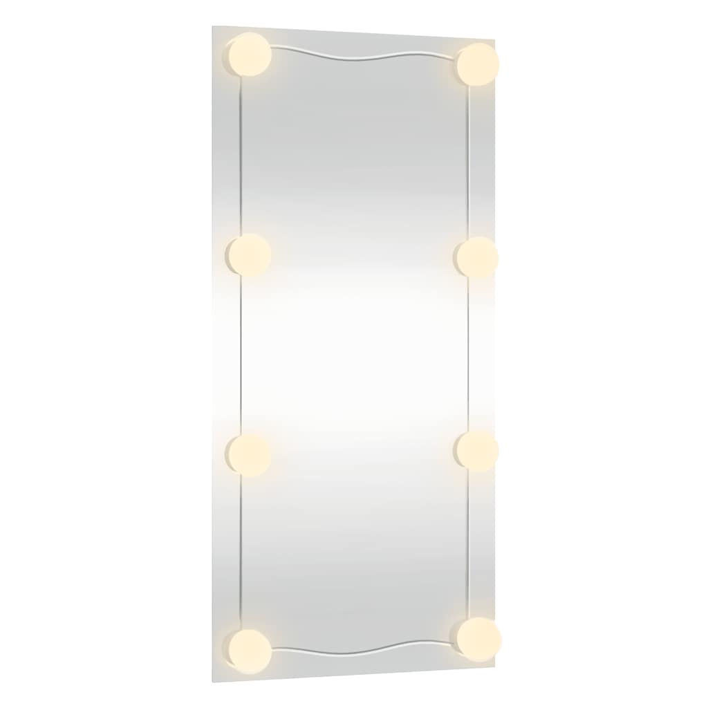 Espejo de pared con luces LED vidrio rectangular 30x60 cm