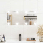 Espejo de pared con luces LED vidrio rectangular 30x60 cm