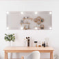 Espejo de pared con luces LED vidrio rectangular 30x60 cm