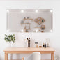 Espejo de pared con luces LED vidrio rectangular 30x60 cm