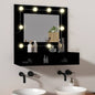 Móvel com Espelho e LED cinzento Sonoma 60x31,5x62 cm