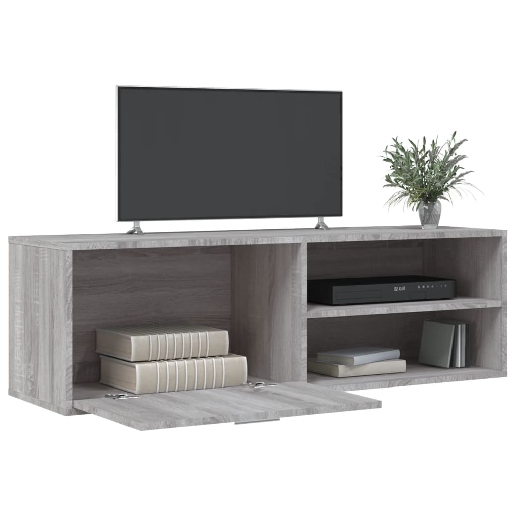 Mueble de TV de madera de ingeniería gris sonoma 120x34x37 cm