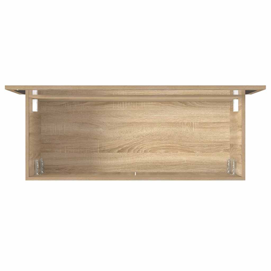 Armario de baño con espejo madera de ingeniería roble Sonoma