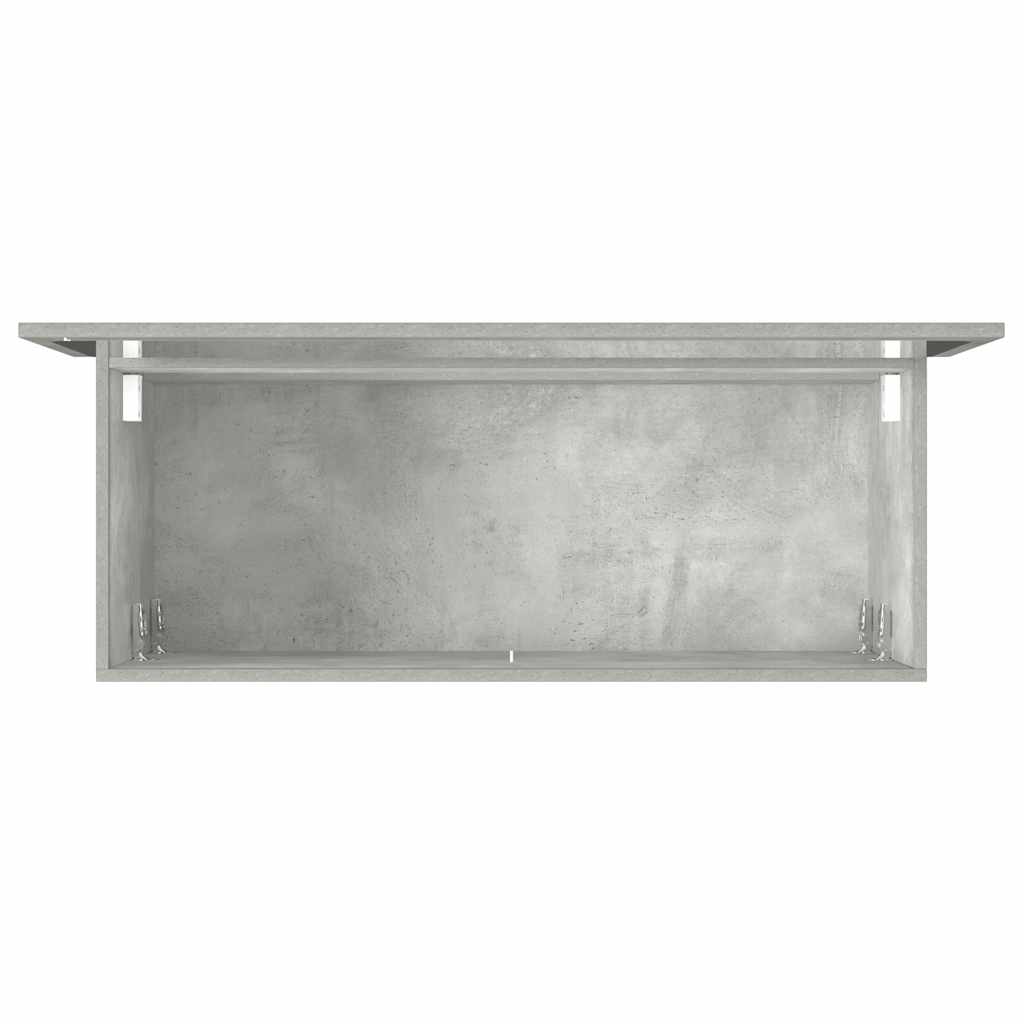 Armario de baño con espejo madera de ingeniería gris hormigón