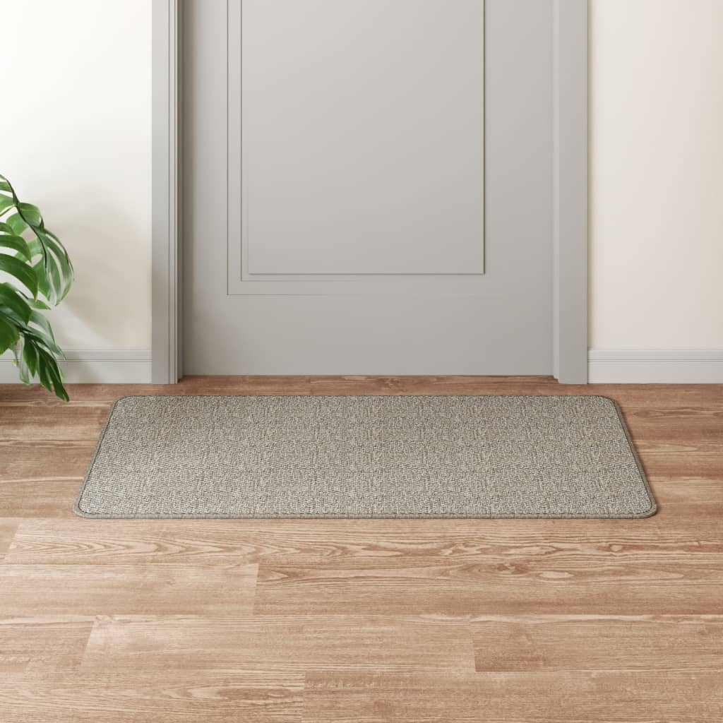 Alfombra de pasillo con aspecto de sisal color arena 50x100 cm