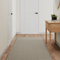 Alfombra de pasillo con aspecto de sisal color arena 50x100 cm