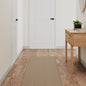 Alfombra de pasillo con aspecto de sisal color arena 50x100 cm