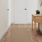 Alfombra de pasillo con aspecto de sisal color arena 50x100 cm