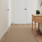 Alfombra de pasillo con aspecto de sisal color arena 50x100 cm