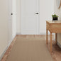 Alfombra de pasillo con aspecto de sisal color arena 50x100 cm