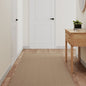 Alfombra de pasillo con aspecto de sisal color arena 50x100 cm