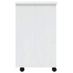 MOSS chest of drawers with casters, solid pine, white