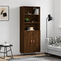 Aparador alto madera contrachapada gris sonoma 69,5x34x180 cm