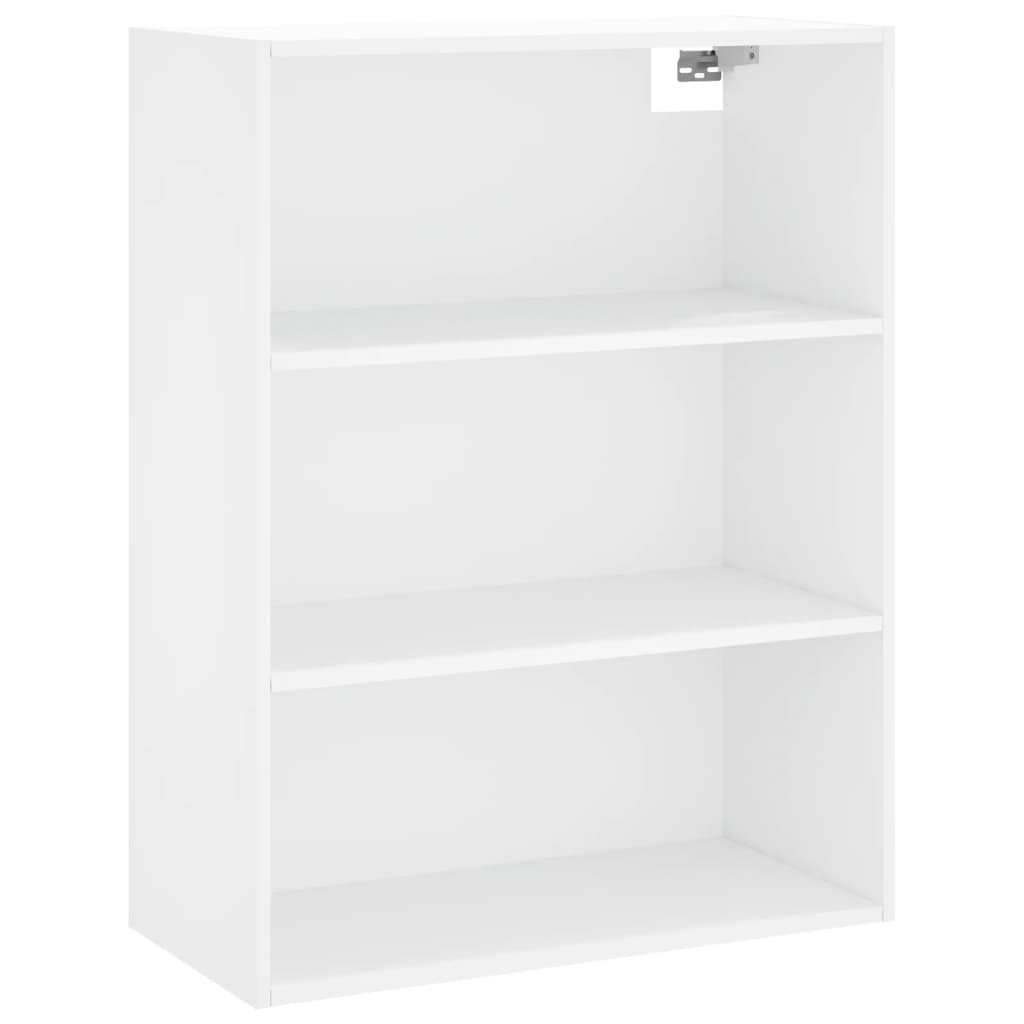 Aparador alto madera de ingeniería blanco 69,5x32,5x180 cm