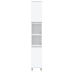 Juego de muebles de baño 3 pzas madera contrachapada blanco
