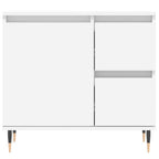 Juego de muebles de baño 3 pzas madera contrachapada blanco