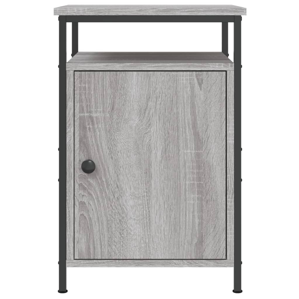 Mesita de noche madera contrachapada gris Sonoma 40x42x60 cm