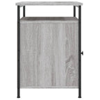 Mesita de noche madera contrachapada gris Sonoma 40x42x60 cm
