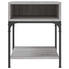 Mesita de noche 2 uds madera ingeniería gris Sonoma 40x41x50 cm