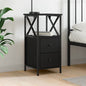 Sonoma Grey Plywood Bedside Table 40x42x60 cm