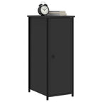 Mesitas de noche 2 uds madera de ingeniería negro 32x42x80 cm