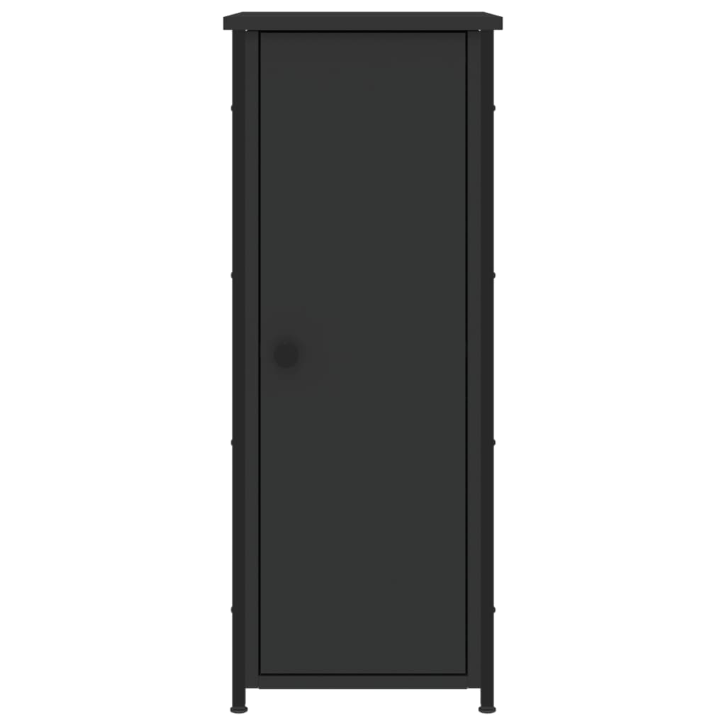 Mesitas de noche 2 uds madera de ingeniería negro 32x42x80 cm