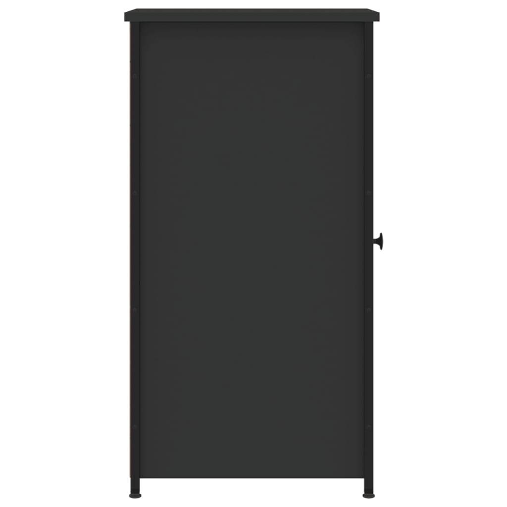 Mesitas de noche 2 uds madera de ingeniería negro 32x42x80 cm