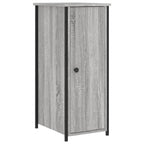 Mesitas noche 2 uds madera ingeniería gris Sonoma 32x42x80 cm
