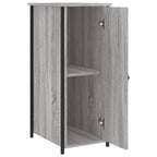 Mesitas noche 2 uds madera ingeniería gris Sonoma 32x42x80 cm