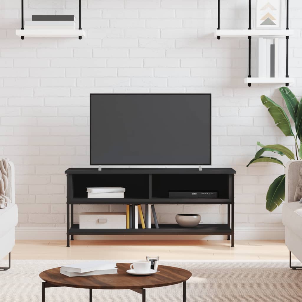 TV unit with 2 drawers BODO brown pine wood 91.5x44.5x56 cm