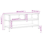 Mueble de TV roble Sonoma 100x35x45 cm madera de ingeniería