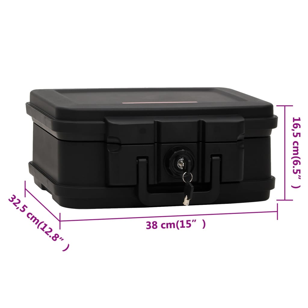 Caja fuerte negra 38x32,5x16,5 cm