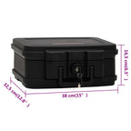 Caja fuerte negra 38x32,5x16,5 cm