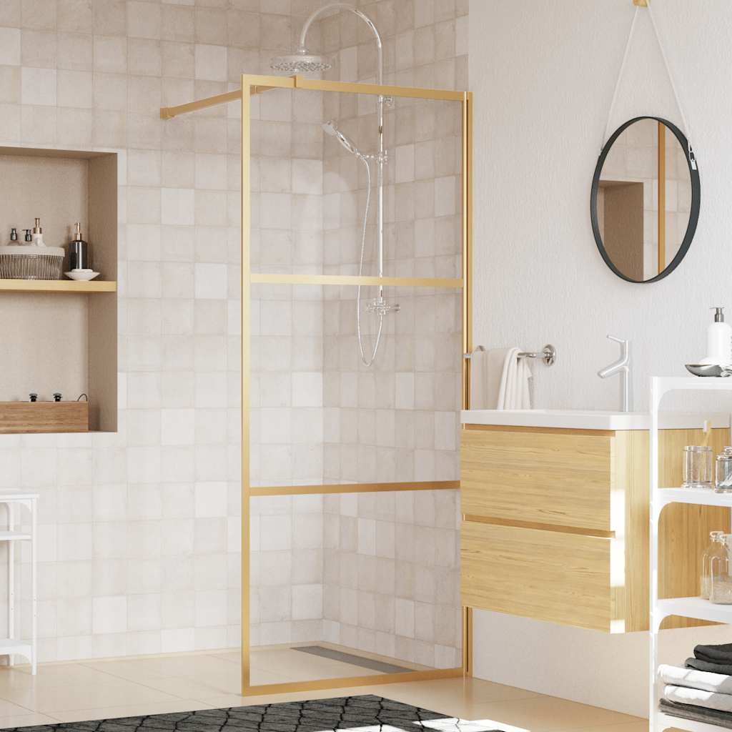 Mampara de ducha accesible vidrio ESG blanco 100x195 cm