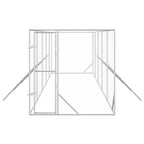 Perrera de exterior acero galvanizado plateado 2x10x2 m