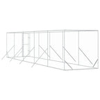 Perrera de exterior acero galvanizado plateado 2x10x2 m
