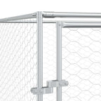 Perrera de exterior acero galvanizado plateado 2x10x2 m