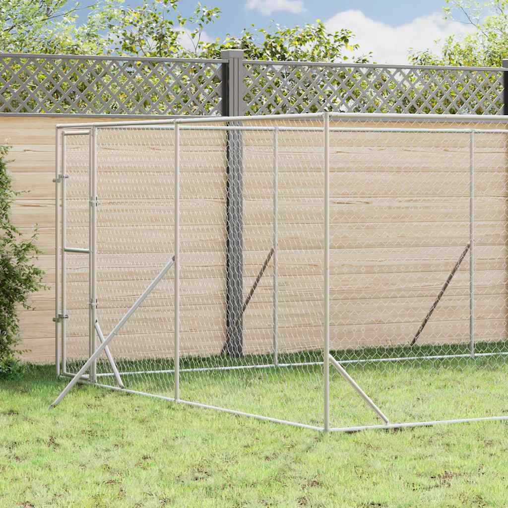 Galvanized steel outdoor dog kennel 2x10x2 m