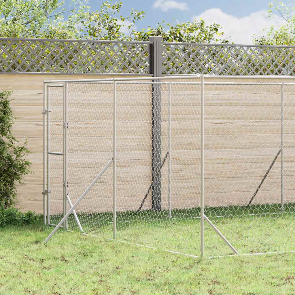 Galvanized steel outdoor dog kennel 2x10x2 m