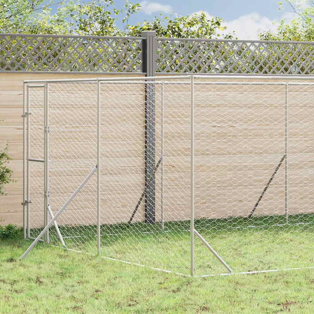 Galvanized steel outdoor dog kennel 2x10x2 m