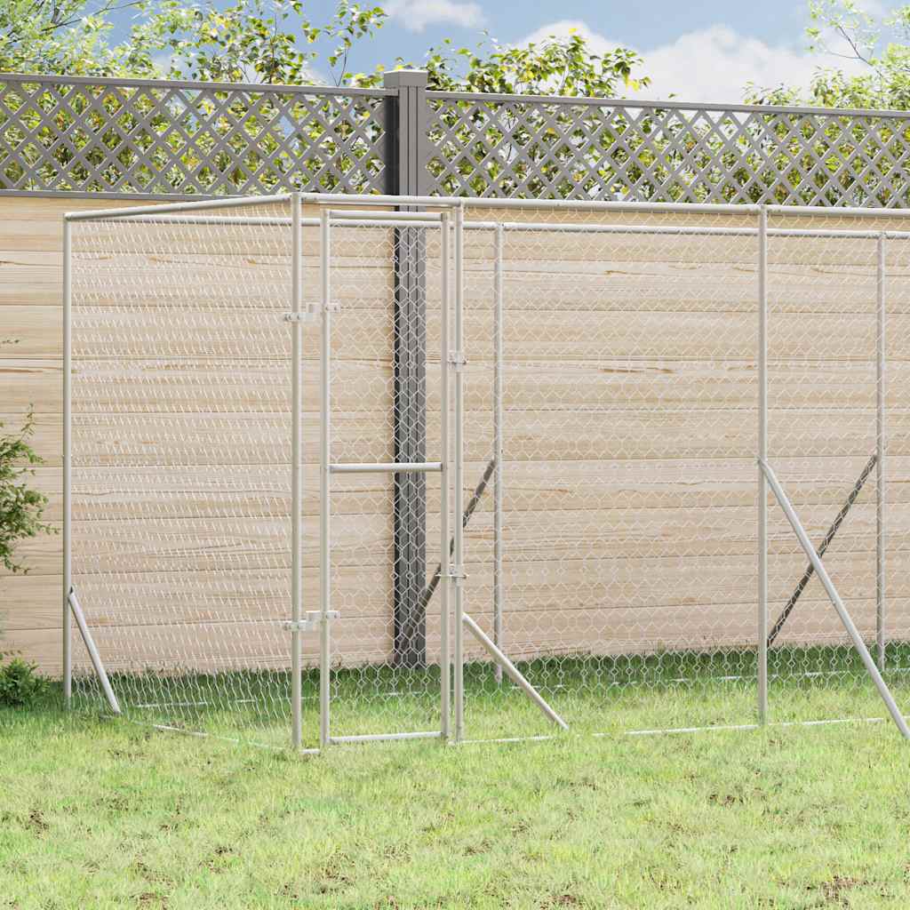 Galvanized steel outdoor dog kennel 2x10x2 m