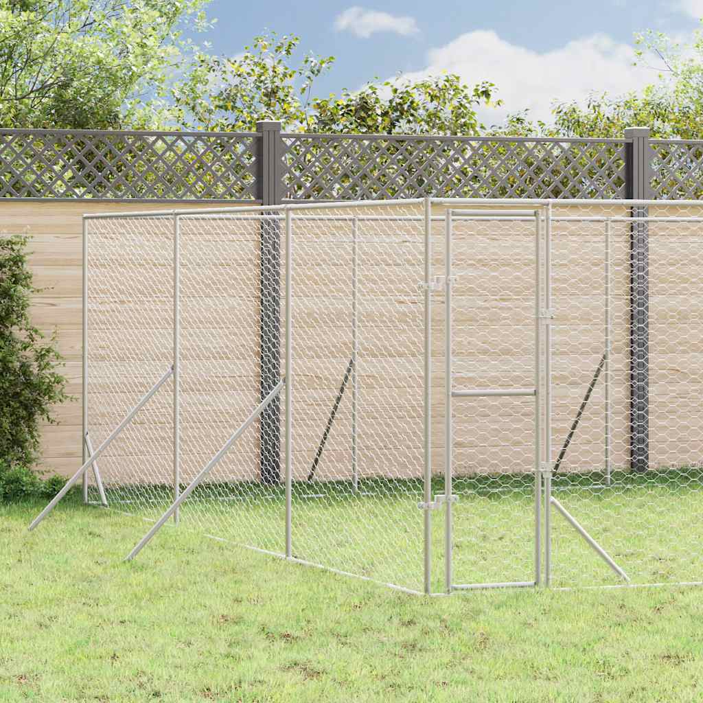 Galvanized steel outdoor dog kennel 2x10x2 m