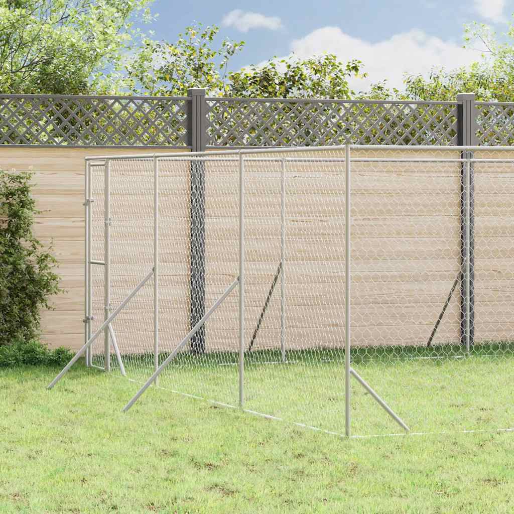 Galvanized steel outdoor dog kennel 2x10x2 m