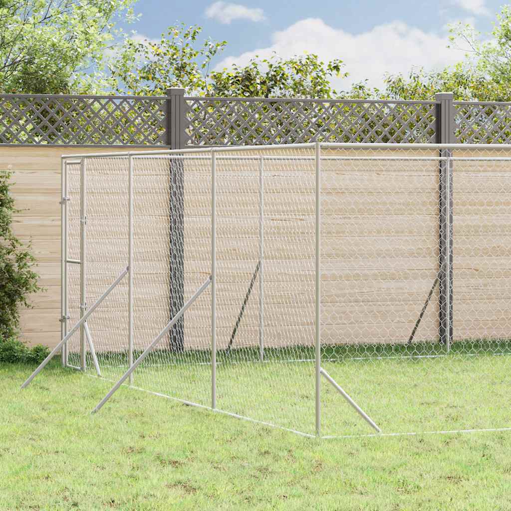 Galvanized steel outdoor dog kennel 2x10x2 m