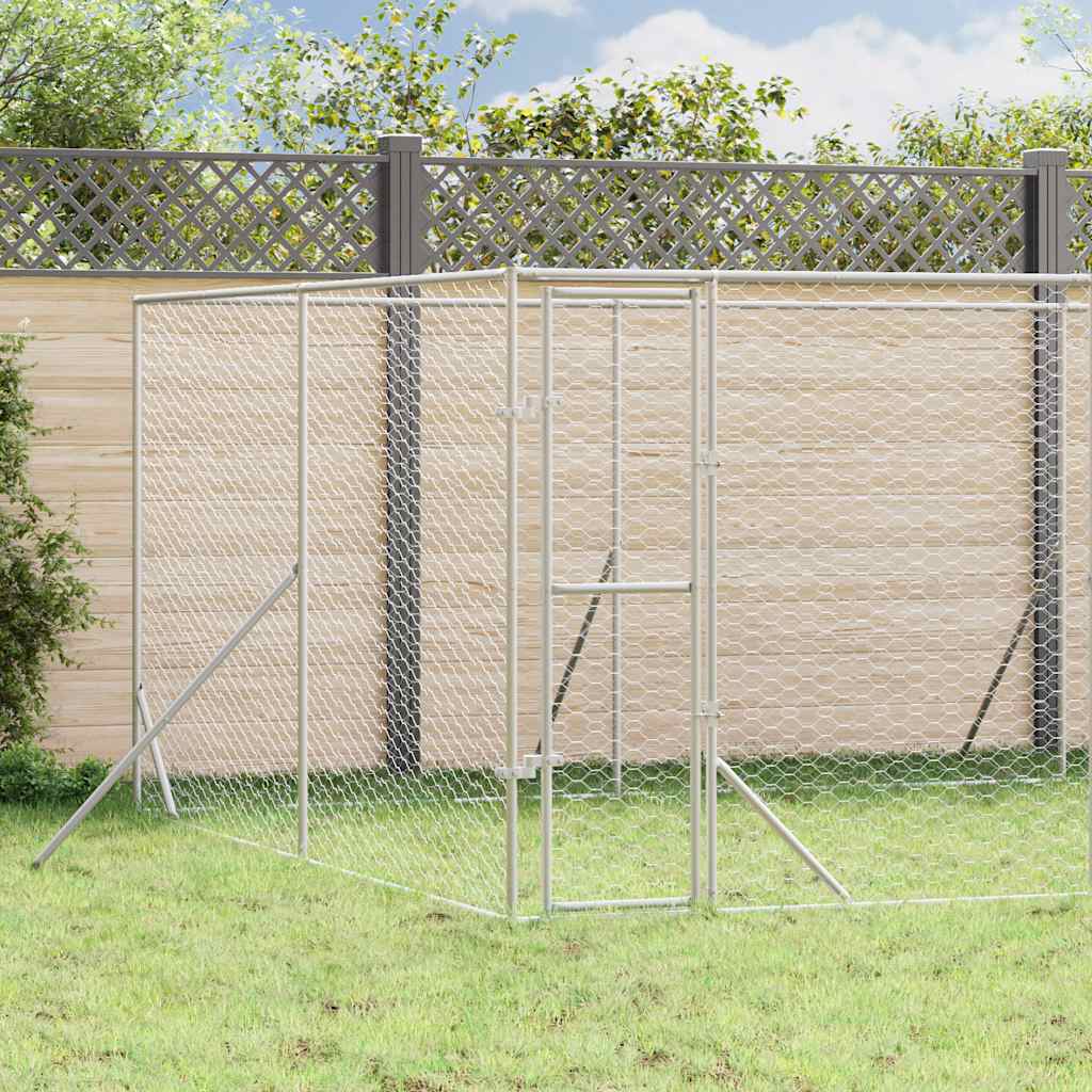 Galvanized steel outdoor dog kennel 2x10x2 m