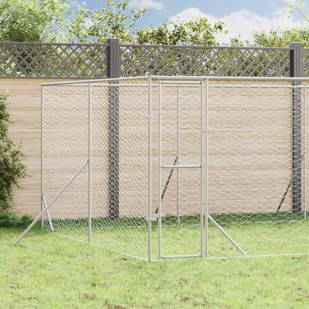 Galvanized steel outdoor dog kennel 2x10x2 m