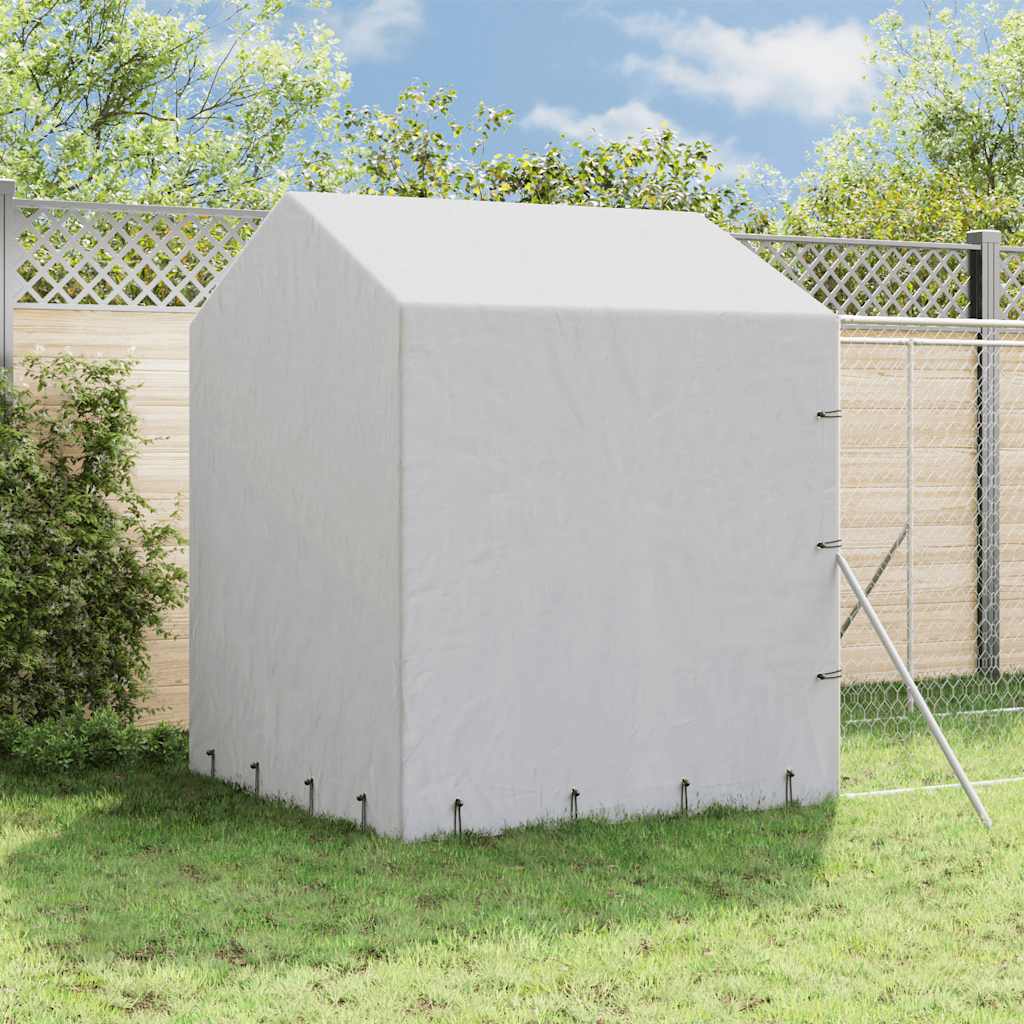 Galvanized steel outdoor dog kennel 2x10x2 m