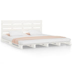 Estructura de cama madera maciza de pino blanco 120x190 cm