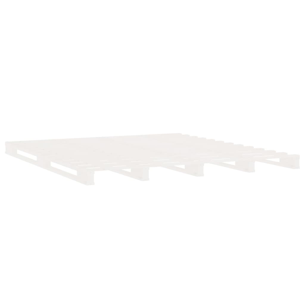 Estructura de cama madera maciza de pino blanco 120x190 cm