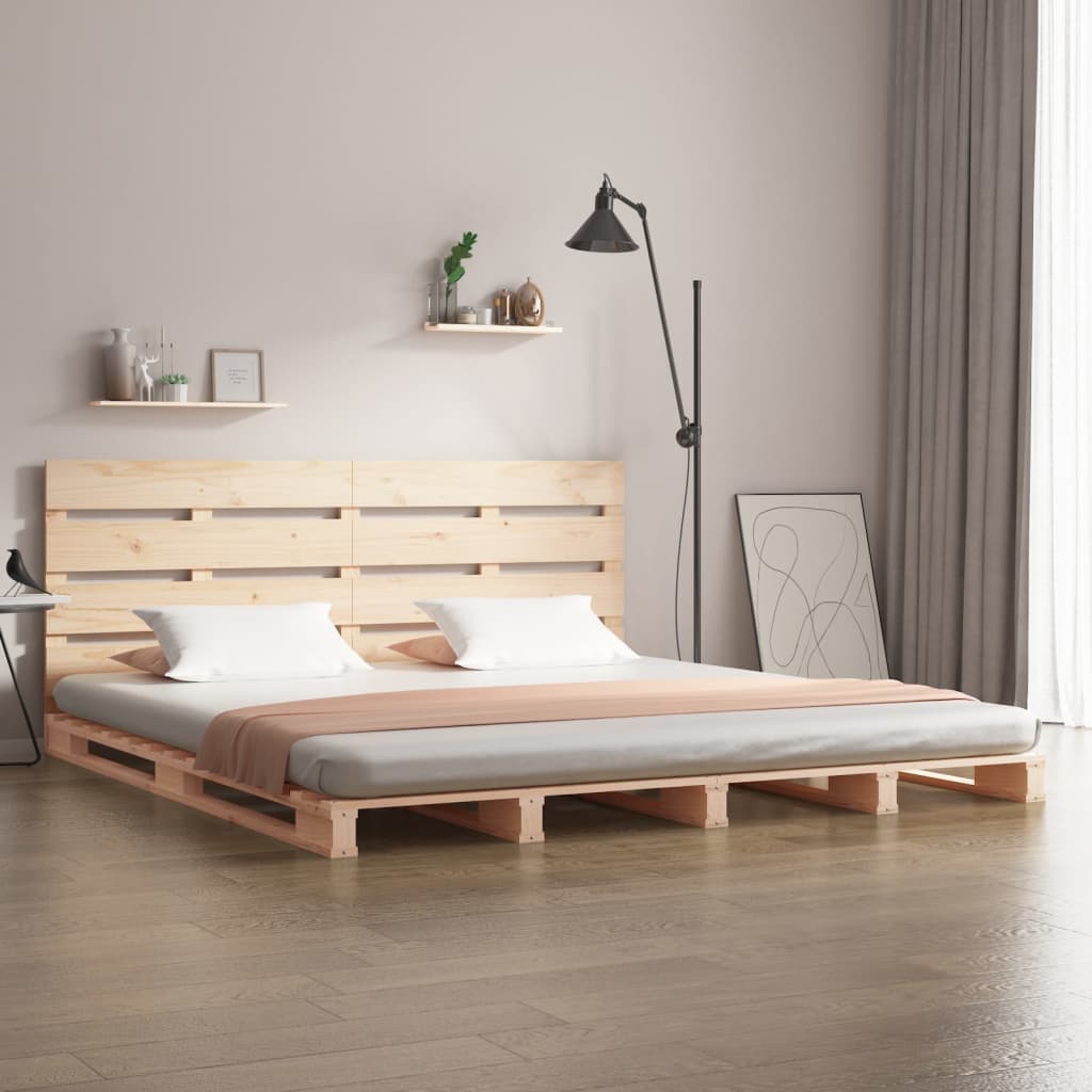Estructura de cama sin colchón madera maciza blanca 75x190 cm